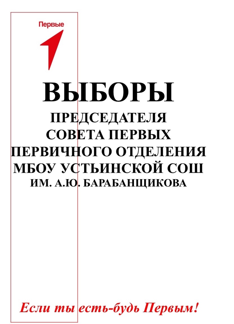 Выборы Председателя Первичного отделения Движения Первых.